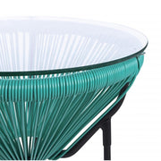 Table basse Parker Atol avec plateau en verre D50 cm