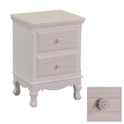 Armoire en bois Nuremberg 2 tiroirs crème cm37x30h54