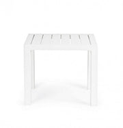 Salon de jardin table basse en aluminium blanc Cruise
