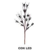 Branches marron lumière 48 LED blanc chaud alimentation fixe cm40x40h100