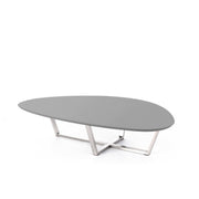 Table basse en mdf gris clair 140x80x32h cm
