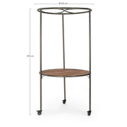 Présentoir industriel avec toit et roues D103X199h cm