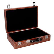 Valise en bois vert 1-2 avec bordure marron cm34x9,3h24