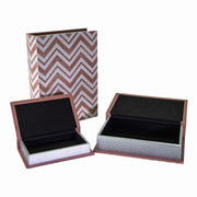 Boîte à livres en similicuir marron 1-3 cm26x35h8