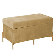 Banc en velours ocre cm78x40h45
