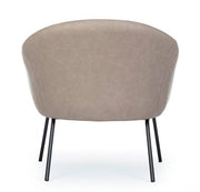 Fauteuil en velours taupe au style design