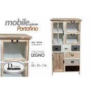 Mobile Showcase High Living Room Antique Kitchen 68 x 30 x 136 H CM