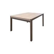 Table extensible rectangulaire Korallo en mélèze gris et orme 120x90x76h