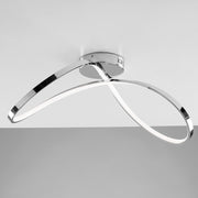 Plafonnier en métal et aluminium Chrome Poli Intégré LED 70x29 h22 cm