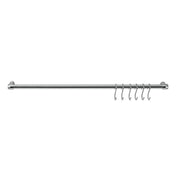 Barre chromée 60 cm + 6 crochets Lonardo chromés en forme de S