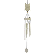 Cloche métal hibou 10x10h90 cm