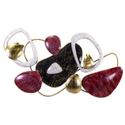 Tableau en métal rouge cm120x70 x h9.5