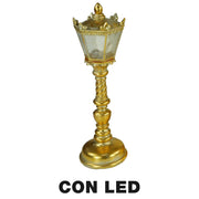 Lampadaire en résine led or cm13x12,5h41,5