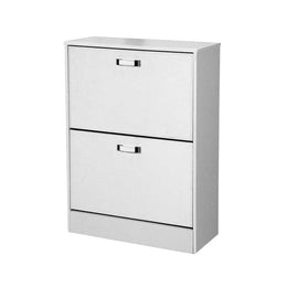 Double Rallye de chaussures blanches 2 portes 63 x 24 x 80 h 80 h Ecopelle