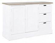 Buffet en MDF deux portes trois tiroirs Bianca DOROTEA 123x40x h82 cm