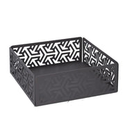 Porte-serviettes carré en métal flèches gris foncé cm16,5x16,5x6