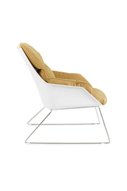 2x Poltrona in polipropilene giallo 85 cm x 74 cm H. 86 cm