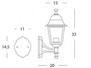 Petit applique sur la ligne naine noire E27 supérieure