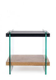 Table basse bois noir 2P Line 50X50