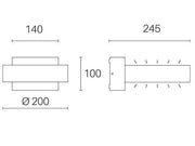 Applique 16W LED 3000K Plaza White Line