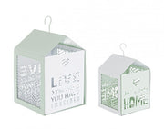 4x Set2 Lanterne Harmonie Vert-Blanc