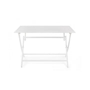 Table d'extérieur en aluminium blanc ELIN 110x70x h71 cm