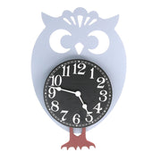 Horloge en bois hibou avec pendule blanc cm31x23,5x6