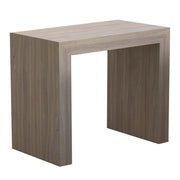 Table console extensible avec structure pliante, finition orme, 90x50-300 cm