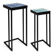 Ensemble de tables basses modernes meubles industriels 2 pcs