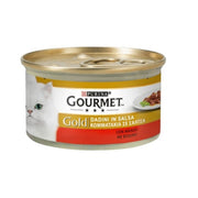 Gourmet Gold Chunks en sauce au bœuf Purina 85 grammes