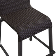 Tabouret de bar Adila noyer polyrotin cm49x59h81 - 103