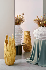 P. Vase Pavo Bombe. Blanc H39.5