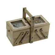 Etabli en bois Rosina 2 tiroirs cm27x14h19