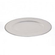 Set de table de Noël FEUILLE argent diamètre 33x h1.7 cm