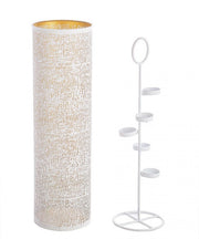 Bougie chauffe-plat 5P Icelyn Blanc-Or