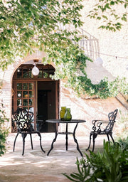 VICTORIA Table d'extérieur en aluminium anthracite diamètre 80 x h67 cm