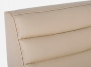 Fauteuil d'angle beige en bois de style design