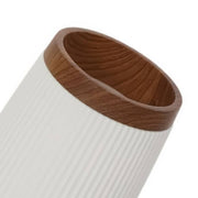 Élégant porte-brosse à dents London en blanc et bois de la série premium.