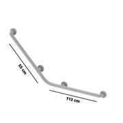 Rampe d'angle de sécurité 113x55 cm pour personnes handicapées, couleur blanche