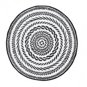 Tapis Kashan Blanc-Noir D150