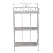 Nouvelle étagère en métal jessica 3 étages brosse blanche cm47x23,5h90
