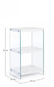 Bibliothèque en bois 3P Line Blanc