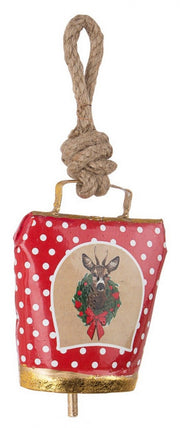 Pendaglio Wendi Campana Renna Pois Ro 12x