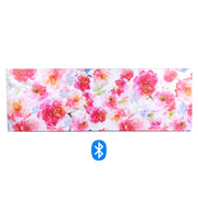 Tableau moderne bluetooth impression fleurs fuchsia cm 150 x 50 x 4