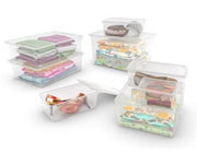C-Box : le bac transparent multi-usages avec couvercle et porte-objets (dimensions L de 38,5x55x16,5 cm)