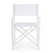 Chaise de réalisateur taylor blanche Bizzotto jardin pliante maison