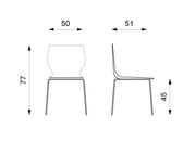 Chaise verte en polypropylène