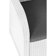 Keter Set 2 Fauteuils + Canapé + Table de Rangement ROSALIE LOUNGE blanc