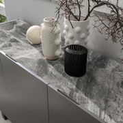 Madia 3 portes gris gris sombres 45 cm x 150 cm H. 85 cm