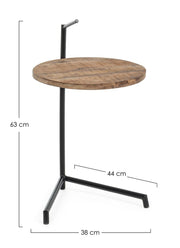 Table en bois et en acier Walton 38 x 44x 63 h cm